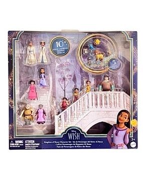 🆕- Disney Wish 10-Piece Character Set with Star and Valentino Kingdom of Rosas